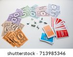 monopoly board game  playing... | Shutterstock . vector #713985346