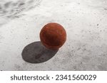 Indulgent Dark Chocolate Truffle ,chocolate ball ,concreat background 