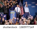 Small photo of South Bend's Mayor Pete Buttigieg and his husband Chasten Buttigieg attend a rally to announce Pete Buttigieg's 2020 Democratic presidential candidacy in South Bend, Indiana, U.S., April 14, 2019.