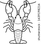Crawfish farming in Louisiana State. Vector outline icon.