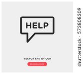 help vector icon  faq symbol.... | Shutterstock .eps vector #573808309