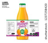 bottle label  package template... | Shutterstock .eps vector #1237258420