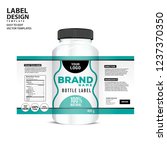 bottle label  package template... | Shutterstock .eps vector #1237370350