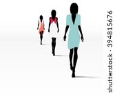 group of female fashion... | Shutterstock .eps vector #394815676