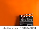 2018 story telling text title on film slate
