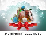 new year gift box with bubbles | Shutterstock . vector #226240360