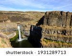 Kahlotus, WA, USA - August 8 2020: A scenic view of Palouse Falls State Park