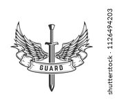 guard. emblem template with... | Shutterstock .eps vector #1126494203