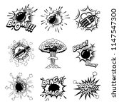 set of comic style bombs ... | Shutterstock .eps vector #1147547300