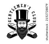gentlemens club. gentleman with ... | Shutterstock .eps vector #2152728879