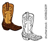 Hand Drawn Cowboy Boots...
