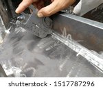 Small photo of The visual inspection of welding was carried out by welding gauge to verify the fillet weld size, throat, leg, concave, convex and size of discontinuity, undercut was compliance to code and standard