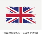 flag of england  brush stroke... | Shutterstock .eps vector #762544693