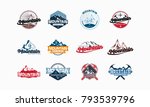 set of mountain badge logo... | Shutterstock .eps vector #793539796