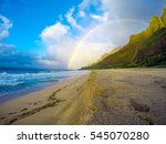 Rainbow Over Na Pali  Kauai...