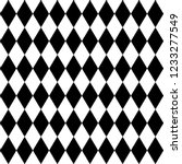 rhombus black and white geometric seamless pattern, vector illustration
