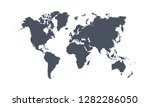 world map silhouette vector | Shutterstock .eps vector #1282286050