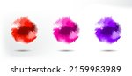 set of watercolor liquid stain. ... | Shutterstock .eps vector #2159983989