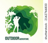 papercut outdoor adventure... | Shutterstock .eps vector #2162766833