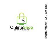 online shop logo designs... | Shutterstock .eps vector #650125180