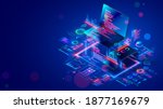 software development for... | Shutterstock .eps vector #1877169679
