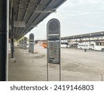 Small photo of Bangkok, Thailand - January 28, 2024: View of public bus transportation hub in Mo Chit Chatuchak bus terminal in Bangkok, Thailand.