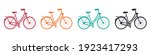 Bicycle Silhouette Icon Set  ...