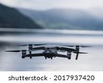 Dji mavic flying over norway fjords