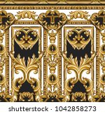 Golden baroque ornament