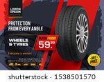 wheel sale. black friday.... | Shutterstock .eps vector #1538501570