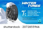 tyre for winter. seasonal wheel.... | Shutterstock .eps vector #2072855966