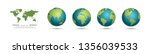 earth globes collection. set of ... | Shutterstock .eps vector #1356039533
