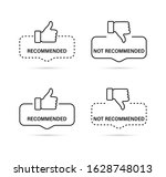 recommended and not recommended ... | Shutterstock .eps vector #1628748013