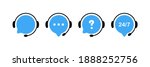 support service icons. chat... | Shutterstock .eps vector #1888252756