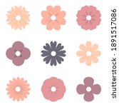 flower vector icons. flowers... | Shutterstock .eps vector #1891517086