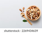 Mixed nuts in bowl. mix of...