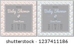set of baby shower invitation... | Shutterstock .eps vector #1237411186
