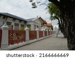 Small photo of Bangkok, Thailand – May 22, 2022: Wat Benchamabophit Dusitwanaram Temple, built from Italian marble, displays ornate high gables, stepped-out roofs and elaborate finials, in Bangkok, Thailand, Asia