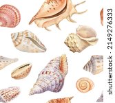 Seamless Pattern With Shells....