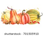 Autumn Composition Of A Pumpkin ...