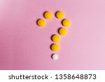 question mark made from pills.... | Shutterstock . vector #1358648873