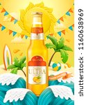 orange cocktail ads with light... | Shutterstock .eps vector #1160638969