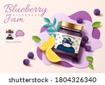 3d Illustration Of Blueberry...