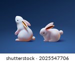 3d illustration of two cute... | Shutterstock .eps vector #2025547706