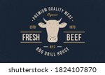 beef  cow logo. fresh beef... | Shutterstock .eps vector #1824107870