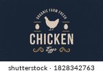 chicken eggs logo. chicken eggs ... | Shutterstock .eps vector #1828342763