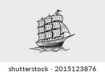 old ship vintage silhouette.... | Shutterstock .eps vector #2015123876