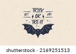trick or treat vintage label ... | Shutterstock .eps vector #2169251513