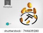 kazakhstani tenge money box... | Shutterstock .eps vector #744639280