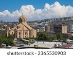 Small photo of Republic of Armenia. City of Yerevan. Cathedral of St. Gregory illuminator. Armenia in sunny weather. Christian church. Travel to Yerevan. Tour in Armenia. Armenian architecture. Recreation, tourism
